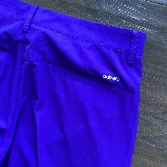 ADIDAS Golf Pant Mens Sz 32 x 32 Purple Flat Front Ripstop - Picture 8 of 8